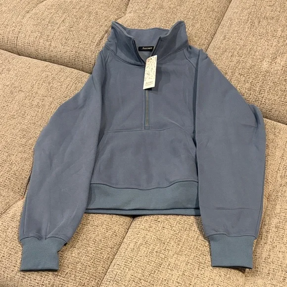 Automet NWT Blue Quarter-Zip Pullover - Picture 1 of 5